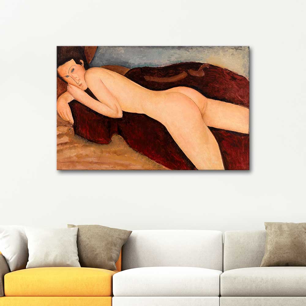 Batı sakin sunucu  Amedeo Modigliani Yüzüstü Yatan Nü Kanvas Tablo | CANVASTAR ®