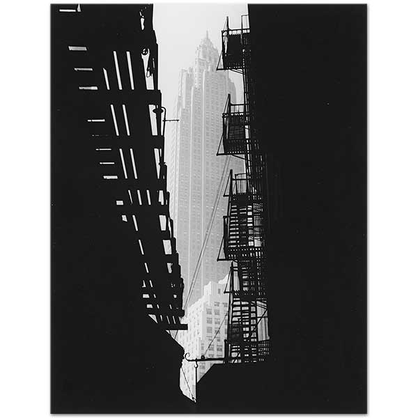 Andreas Feininger Pine Caddesinde Binalar Kanvas Tablo