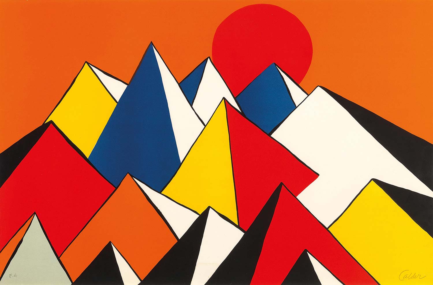 Alexander Calder Pyramids and Sunset Art Print CANVASTAR