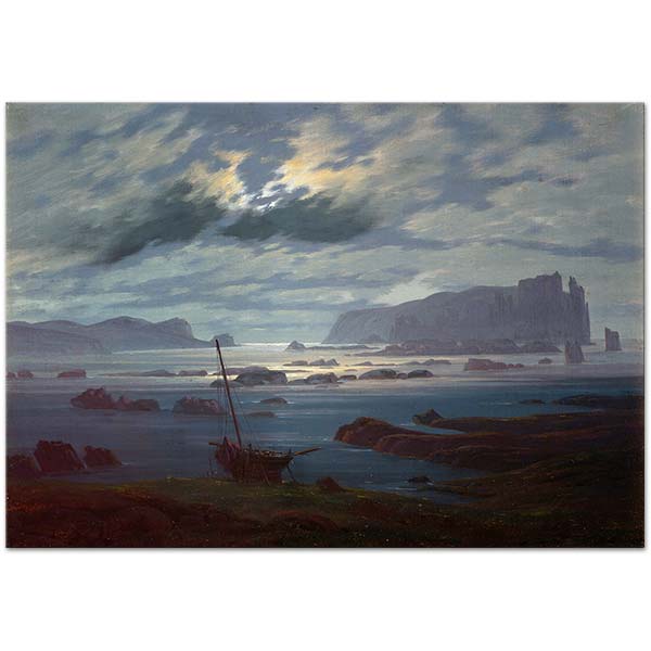 Caspar David Friedrich Northern Sea In The Moonlight Art Print