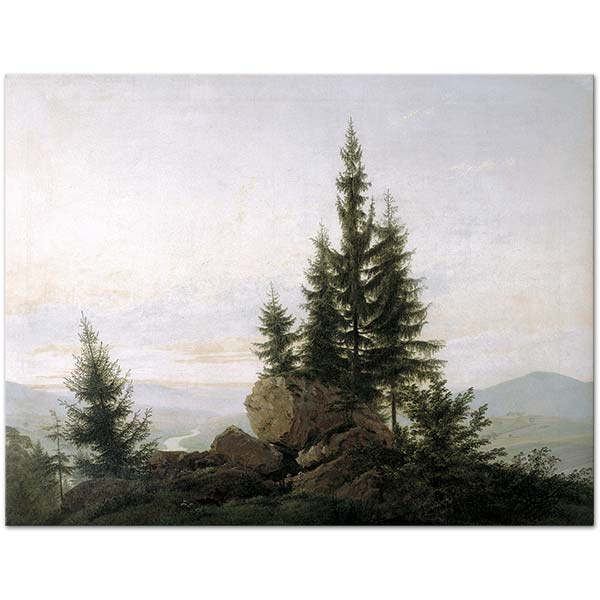 Caspar David Friedrich View Of The Elbe Valley Art Print