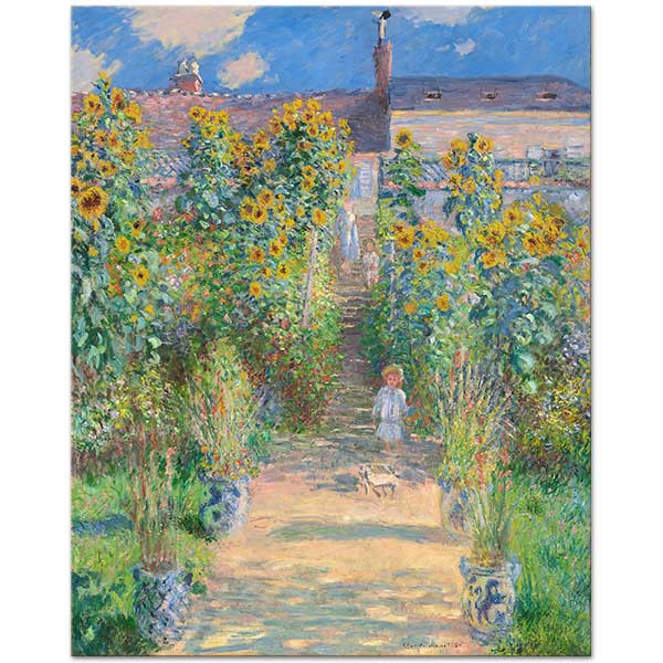 Claude Monet The Artist's Garden at Vétheuil Art Print