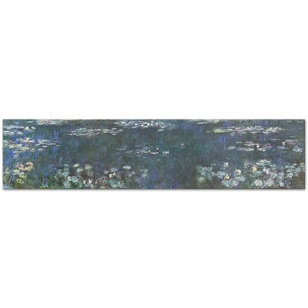 Claude Monet Nilüferler Yeşil Işıması Kanvas Tablo