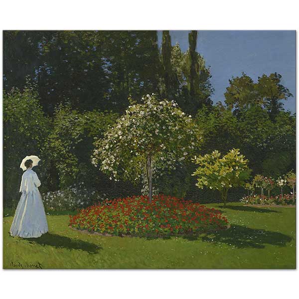 Claude Monet Woman in the Garden Sainte-Adresse Art Print