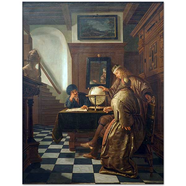 Cornelis de Man The Geographers Art Print