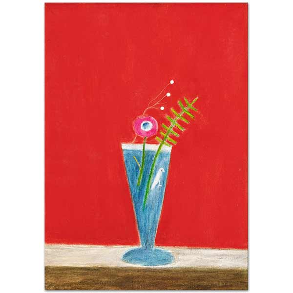 Craigie Aitchison Blue and White Bird Vase Art Print