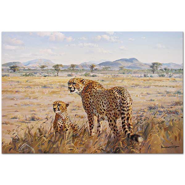 Donald Grant Two Cheetahs Art Print