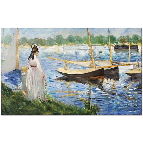 Edouard Manet The Banks Of Seine At Argenteuil Art Print