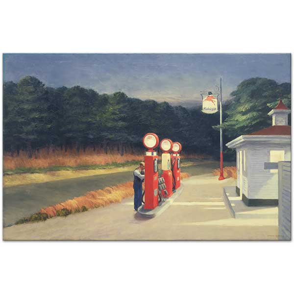Edward Hopper Benzin İstasyonu Kanvas Tablo