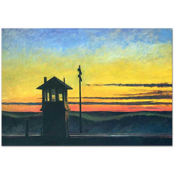 Edward Hopper Sunset on Railway Art Print