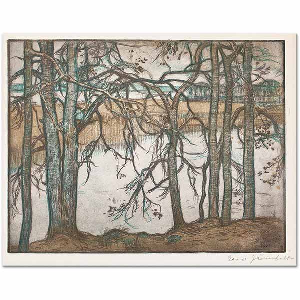 Eero Järnefelt Lake Shore With Reeds 1912 Art Print