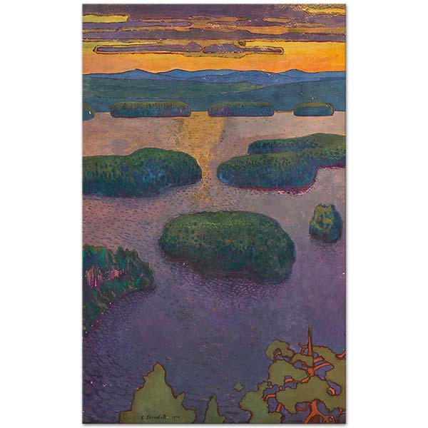 Eero Järnefelt Sunset Over A Lake Art Print
