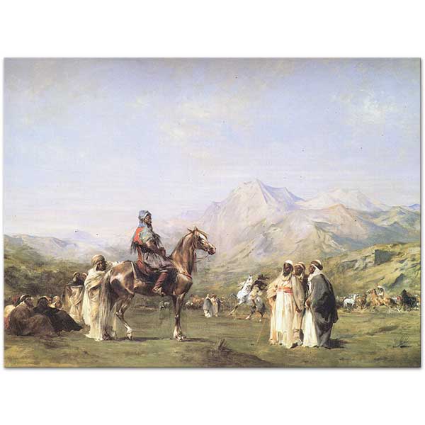 Eugene Fromentin An Encampment In the Atlas Mountains Art Print