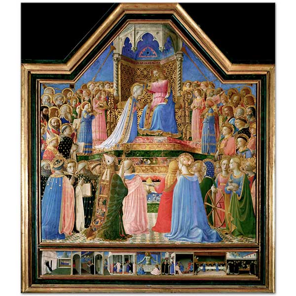 Fra Angelico Maria'nın Taç Giyme Töreni Kanvas Tablo