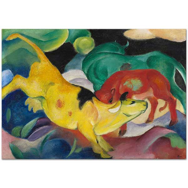 Franz Marc Cows Yellow Red and Green Art Print