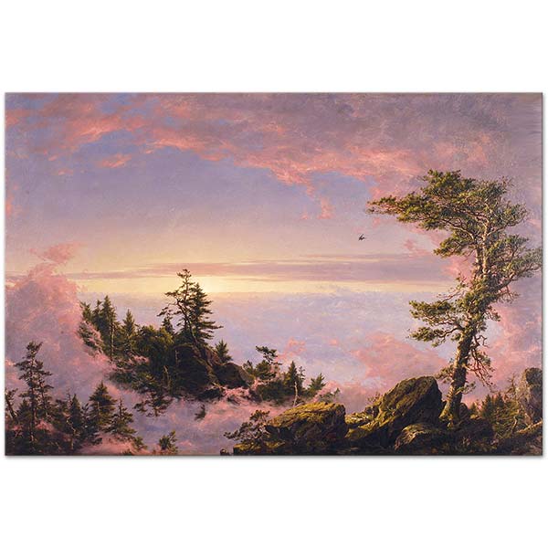 Frederic Edwin Church Gün Doğumunda Bulutların Üstü Kanvas Tablo