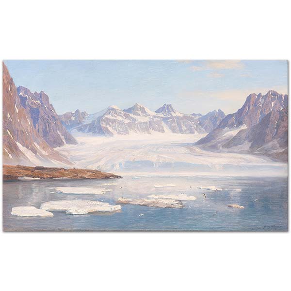 Georg Macco View Of Glacier Art Print