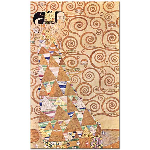 Gustav Klimt The Tree of Life Waiting Art Print