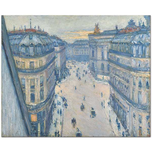 Gustave Caillebotte Halevy Caddesi Kanvas Tablo