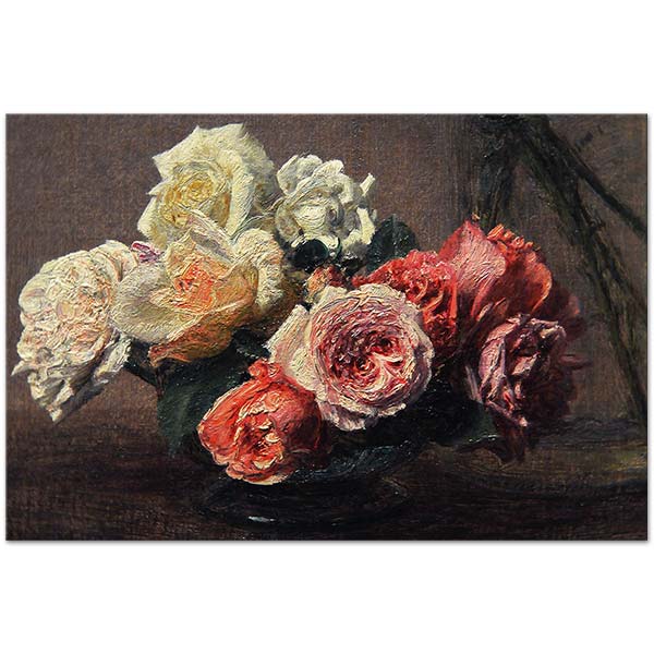 Henri Fantin-Latour Pink and White Roses Art Print