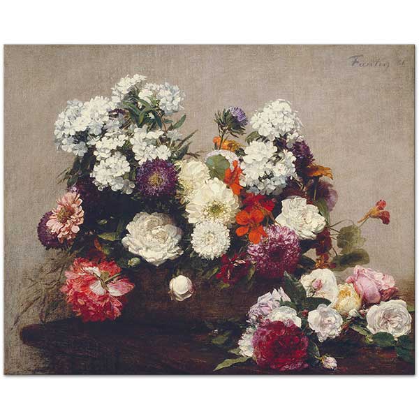 Henri Fantin Latour Still Life With Flowers Art Print