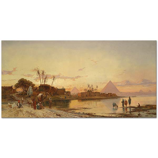 Hermann David Salomon Corrodi On the Nile Art Print