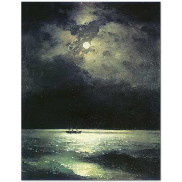 Ivan Aivazovsky Black Sea at Night Art Print