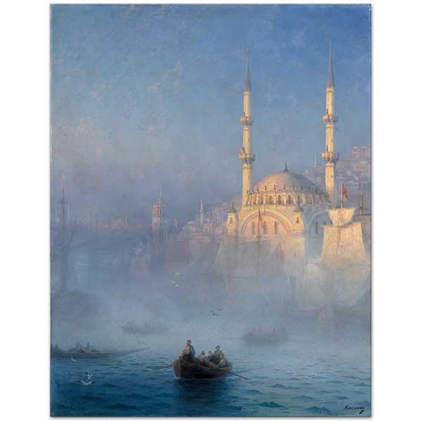 Ayvazovsky İstanbul'da Kayıklar Kanvas Tablo