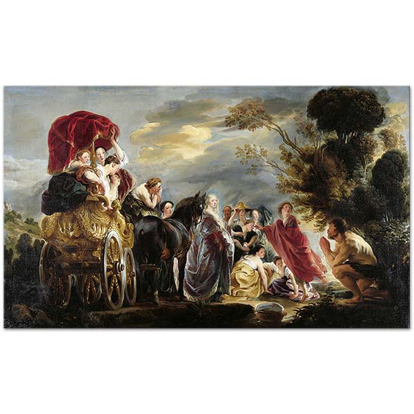Jacob Jordaens The Meeting Of Odysseus And Nausicaa Art Print