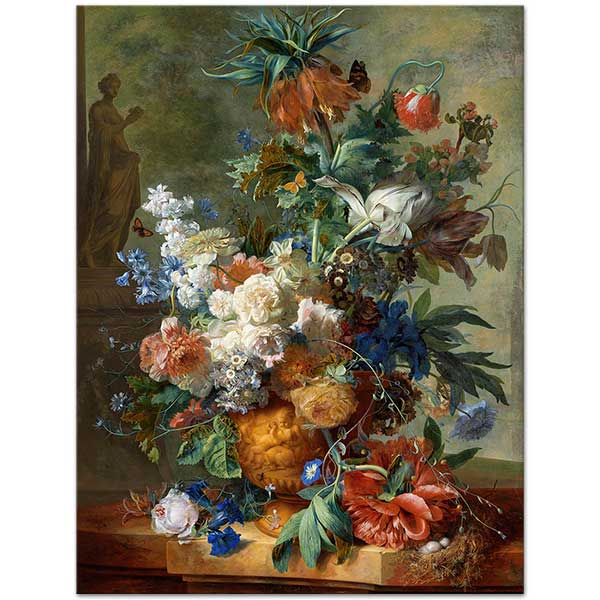 Jan van Huysum Still Life With Flowers Art Print