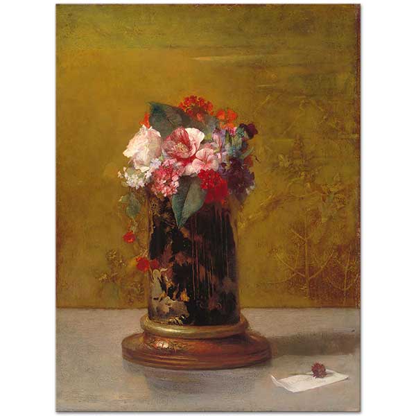 John la Farge Vase of Flowers Art Print