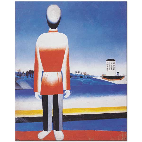Kazimir Malevich Man In A Suprematic Landscape Art Print