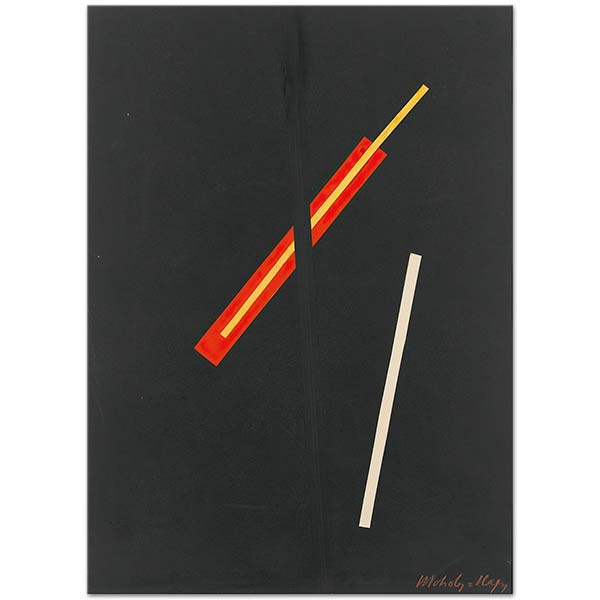 Laszlo Moholy-Nagy Collage with Three Elements Art Print