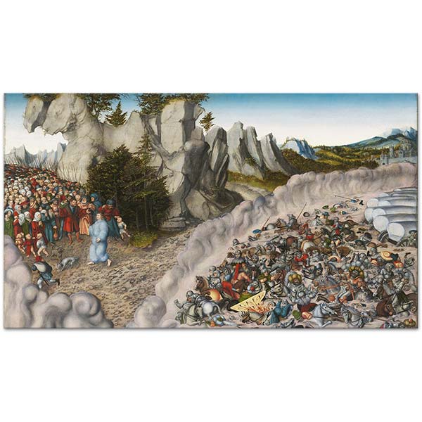 Lucas Cranach Firavun'un Boğuluşu Kanvas Tablo