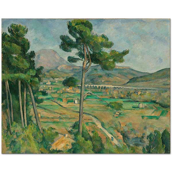 Paul Cezanne Viyadüklü Manzara Kanvas Tablo