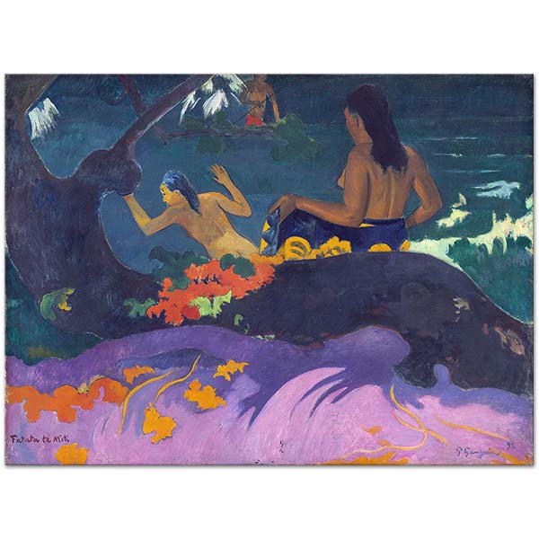 Paul Gauguin Deniz Kenarında Fatata Te Miti Kanvas Tablo