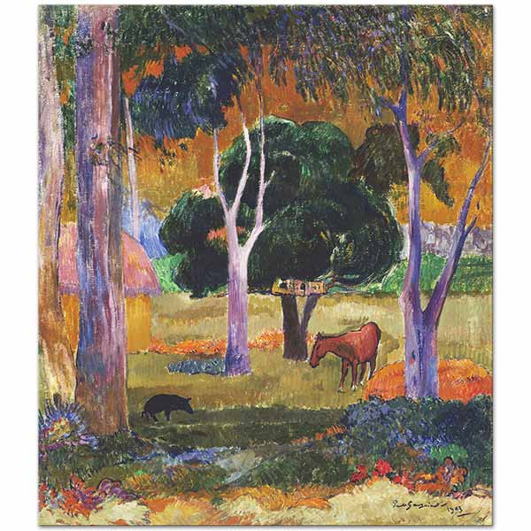 Paul Gauguin Landscape on the Island Dominic Art Print