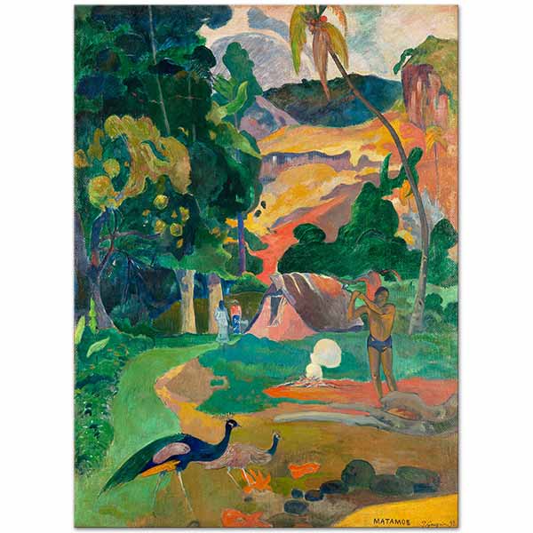 Paul Gauguin Landscape with Peacocks Art Print