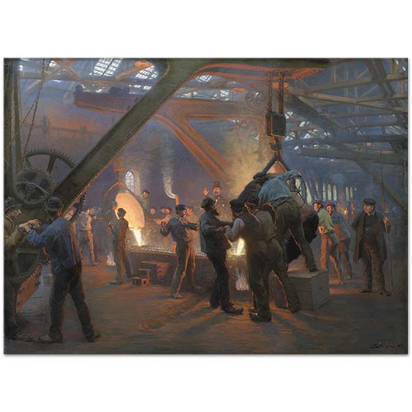 Peder Severin Krøyer The Iron Foundry Burmeister And Wain Art Print