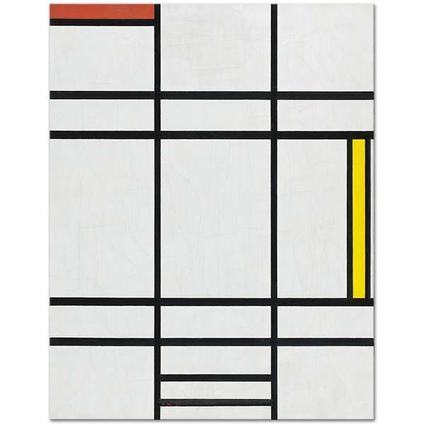 Piet Mondrian Composition in White, Red, and Yellow Art Print