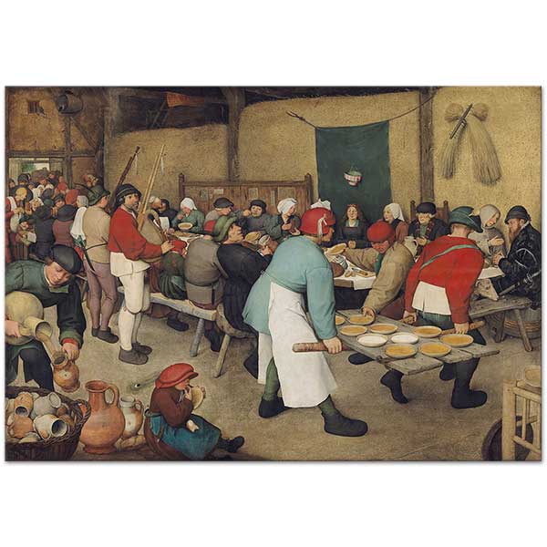 Pieter Bruegel Çiftçi Düğünü Kanvas Tablo