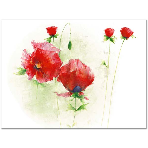 Red Poppies Bouquet Art Print