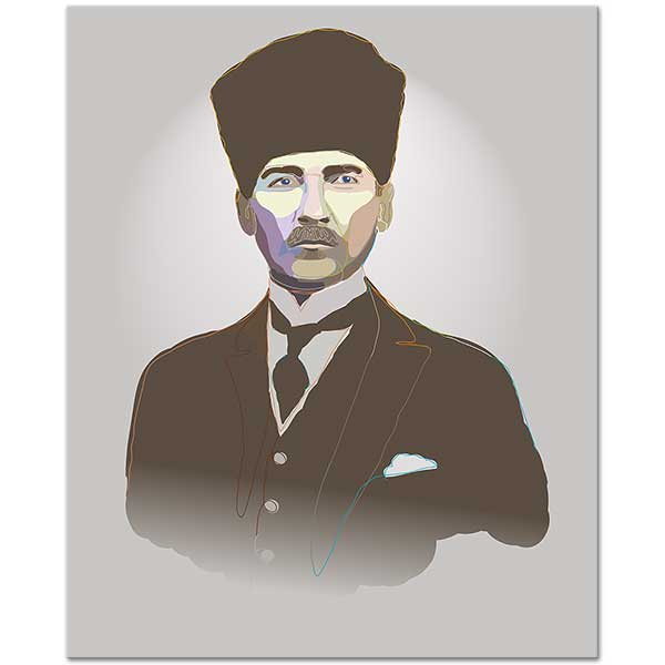 Serdar Gençer Atatürk Portresi Kanvas Tablo
