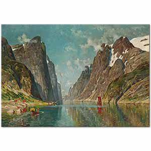 Adelsteen Normann A Norwegian Fjord Art Print