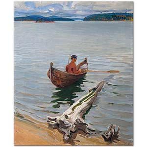 Akseli Gallen Kallela Rower On The Lake Art Print