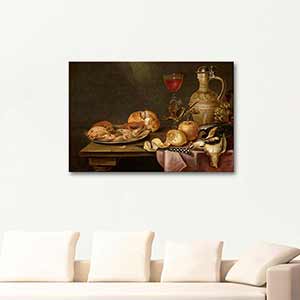 Alexander Adriaenssen Still Life with Shrimps and Crabs on a Tin Plate Art Print