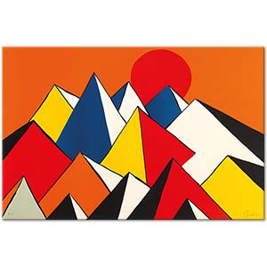 Alexander Calder Pyramids and Sunset Art Print