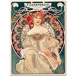 Alphonse Mucha F. Champenois Imprimeur Editeur Art Print