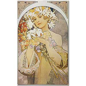 Alphonse Mucha Flower Art Print
