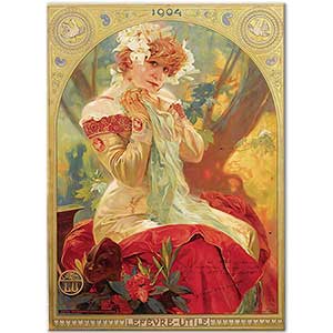 Alphonse Mucha Lefevre Utile Sarah Bernhardt Art Print